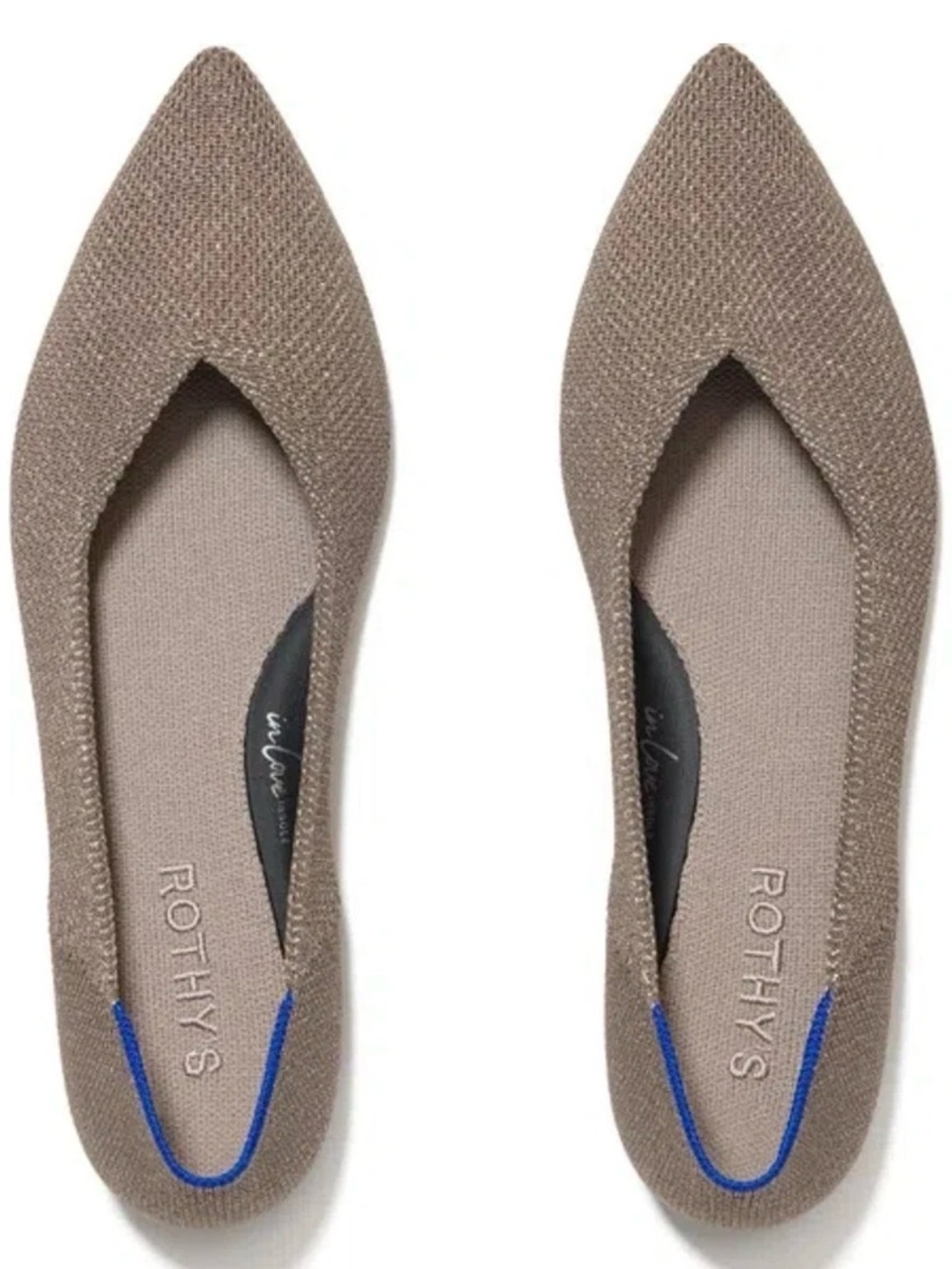 Rothy's Point 2 Flats in Pewter in Size 9